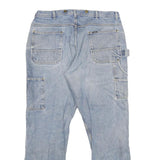 KEY Mens Regular Fit Blue Denim Jeans W40 L34 Casual Workwear Zip Closure