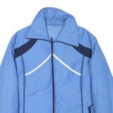 CITY Womens Blue & Navy Zip Jacket M Polyester Blend Plain Casual Lightweight