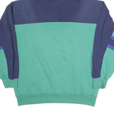 Mens Blue & Green Cruise Life Hoodie XL Cotton Blend Colourblock Pullover