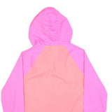 PINK Womens Pink & Light Pink Lightweight Jacket XS Nylon Zip Hooded Casual