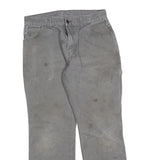 DICKIES Mens Cotton Blend Grey Regular Fit Straight Trousers W30 L29 Workwear