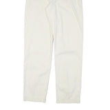 MARC CAIN Womens Cotton Blend White Regular Leg Trousers W26 L31 Zip Fit