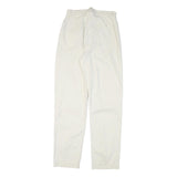MARC CAIN Womens Cotton Blend White Regular Leg Trousers W26 L31 Zip Fit