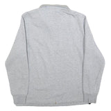 CALVIN KLEIN Mens Grey & Black & White Quarter Zip S Sweatshirt Cotton Pullover