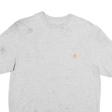 CARHARTT Mens Grey Pocket T-Shirt M Short Sleeve Crew Neck Casual Cotton Blend