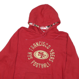 NFL Mens Red San Francisco 49ers Football Pullover Hoodie M Cotton Blend