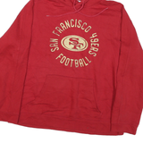 NFL Mens Red San Francisco 49ers Football Pullover Hoodie M Cotton Blend