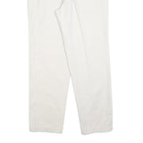 DOCKERS Mens Cotton Blend White Relaxed Straight Trousers W32 L32 Classic Casual