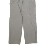CARHARTT Mens Relaxed Grey Denim W32 L30 Workwear Cotton Blend Zip Jeans