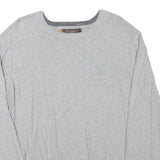 BEN SHERMAN Mens Grey Plain Cotton Blend Jumper Crew Neck Regular L