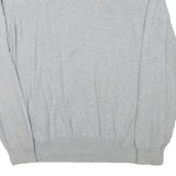BEN SHERMAN Mens Grey Plain Cotton Blend Jumper Crew Neck Regular L