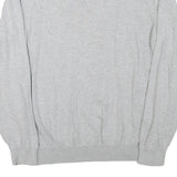 BEN SHERMAN Mens Grey Plain Cotton Blend Jumper Crew Neck Regular L