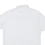 JACK WOLFSKIN Mens White & Grey Check Shirt L Breathable Lightweight Casual