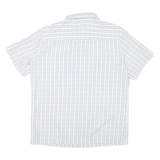 JACK WOLFSKIN Mens White & Grey Check Shirt L Breathable Lightweight Casual