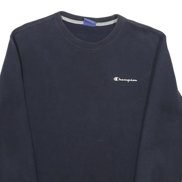 CHAMPION Mens Black Cotton Blend Crew Neck Sweatshirt M Casual Pullover