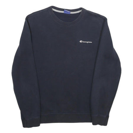 CHAMPION Mens Black Cotton Blend Crew Neck Sweatshirt M Casual Pullover