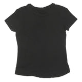 PUMA Womens Black Graphic T-Shirt S Short Sleeve Crew Neck Casual Top