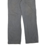 CARHARTT Mens Regular Fit Grey Cotton Blend Trousers W32 L30 Zip Closure Durable