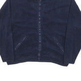 WEK Mens Navy Zip Jacket S Polyester Blend Plain Warm Comfort Casual