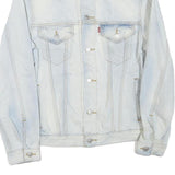 LEVI'S Mens Blue Cotton Blend Denim Jacket M Classic Button Closure Casual