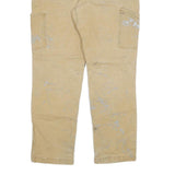 CARHARTT Mens Jeans Beige Relaxed Straight Cotton Blend W36 L32 Workwear Durable
