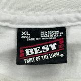 La Quinta Fruit Of The Loom Graphic T-Shirt - XL White Cotton Blend
