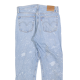 LEVI'S 501 BIG E Womens Jeans Light Blue Regular Straight Denim Stone Wash W29