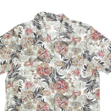 CLASSIC ELEMENTS Womens Beige & Brown Floral Printed Shirt Short Sleeve Button
