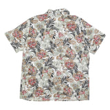 CLASSIC ELEMENTS Womens Beige & Brown Floral Printed Shirt Short Sleeve Button