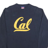 CHAMPION Mens Navy Blue Cal Graphic Long Sleeve Crew Neck XL Cotton Blend