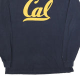 CHAMPION Mens Navy Blue Cal Graphic Long Sleeve Crew Neck XL Cotton Blend