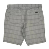 Oakley Checked Chino Shorts - 36W 11L Gray Cotton