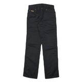 WRANGLER Mens Cotton Blend Black Regular Fit Straight Leg Trousers W27 L30