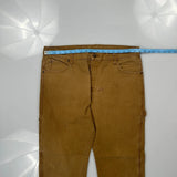 Dickies Carpenter Pants - 36W 32L Brown Cotton