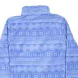 WOOLRICH Womens Blue Cotton Blend Zip Jacket XS Geometric Pattern Soft Warm
