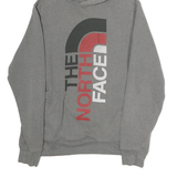 THE NORTH FACE Mens Grey & Red Hoodie S Cotton Pullover Casual Streetwear