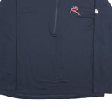 THE NORTH FACE Mens Navy Blue R Logo 1/4 Zip Sweatshirt 2XL Outdoor Athletic