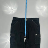 Holmes Cargo Trousers - 40W 30L Black Cotton