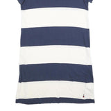 TOMMY HILFIGER Womens Blue & White Stripe Day Jersey Short Sleeve XS Dress