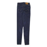 LEVI'S Womens Slim Fit Skinny Denim Dark Blue W23 L29 Cotton Blend Zip Jeans