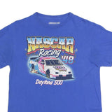 NASCAR Mens Blue Racing Graphic T-Shirt M Short Sleeve Crew Neck Daytona 500