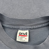 Catch The Wind Anvil Single Stitch T-Shirt - Large Blue Cotton