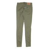 LEVI'S Womens Cotton Blend Green Slim Skinny Trousers W25 L29 Casual Stretch