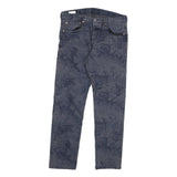 LEVI'S 501ST Mens Slim Jeans Denim Medium W33 L29 Camouflage Button Closure