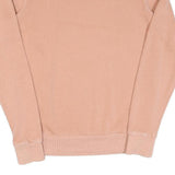 REEBOK Womens Beige XS Crew Neck Cotton Sweatshirt Embroidered Logo Casual