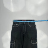 Beverly Hills Polo Club Cargo Trousers - 32W 30L Black Cotton