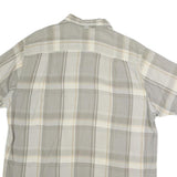 NAUTICA Mens Beige & Cream Check Shirt XL Cotton Short Sleeve Casual Summer