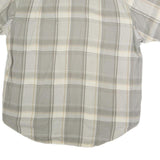 NAUTICA Mens Beige & Cream Check Shirt XL Cotton Short Sleeve Casual Summer