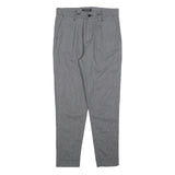 SONNY BONO Womens Cotton Blend Grey Slim Tapered Trousers W30 L28 Formal