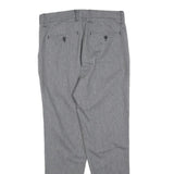 SONNY BONO Womens Cotton Blend Grey Slim Tapered Trousers W30 L28 Formal